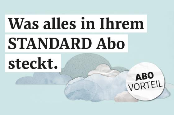 Illustration with paper clouds and text: "What your STANDARD subscription includes." In the lower right corner, a round sticker reads "SUBSCRIPTION BENEFIT".